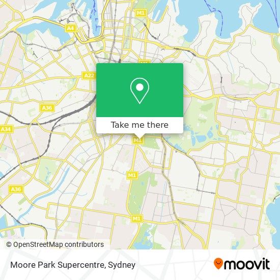 Moore Park Supercentre map