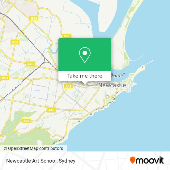 Newcastle Art School map