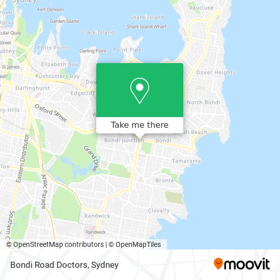 Bondi Road Doctors map