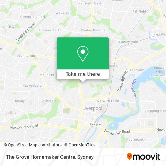 The Grove Homemaker Centre map