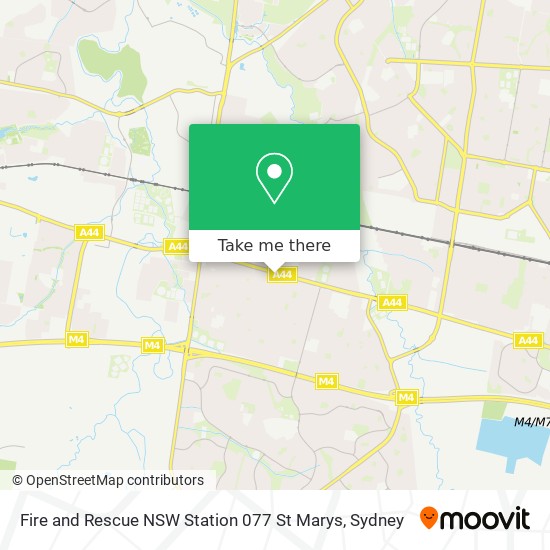 Fire and Rescue NSW Station 077 St Marys map