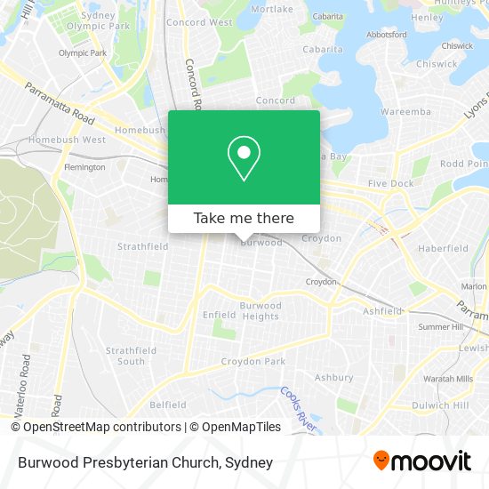 Burwood Presbyterian Church map