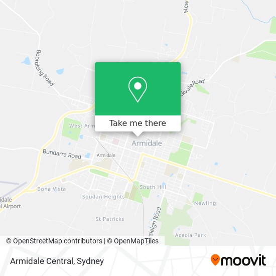 Mapa Armidale Central