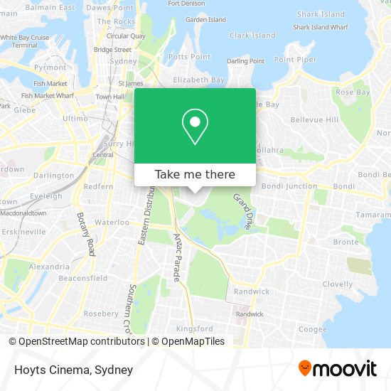 Mapa Hoyts Cinema