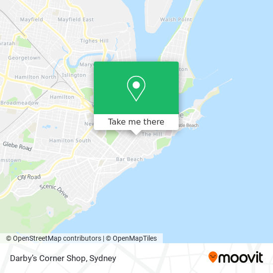 Darby’s Corner Shop map