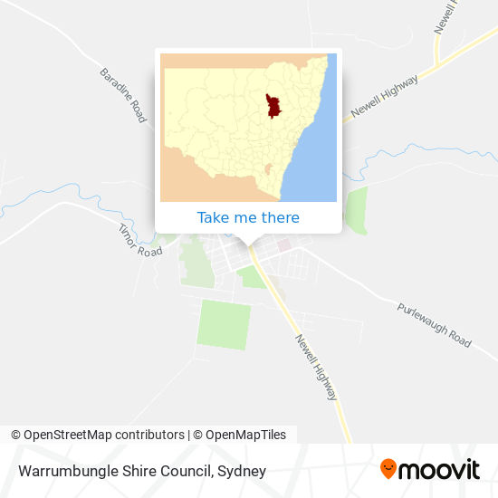 Mapa Warrumbungle Shire Council