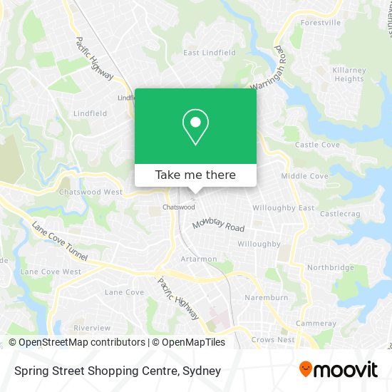 Mapa Spring Street Shopping Centre