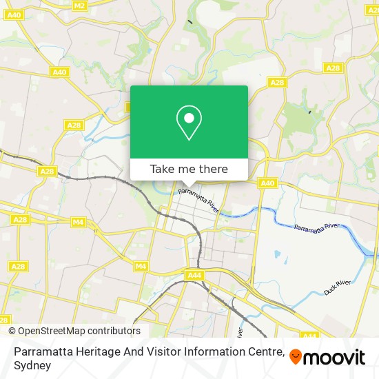 Mapa Parramatta Heritage And Visitor Information Centre