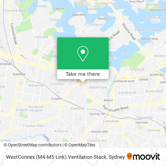 WestConnex (M4-M5 Link) Ventilation Stack map