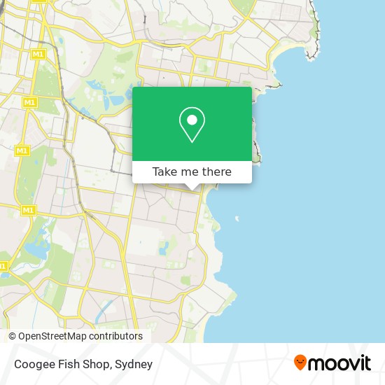 Coogee Fish Shop map