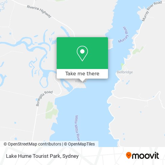 Lake Hume Tourist Park map