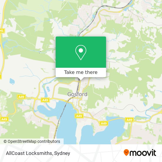 AllCoast Locksmiths map