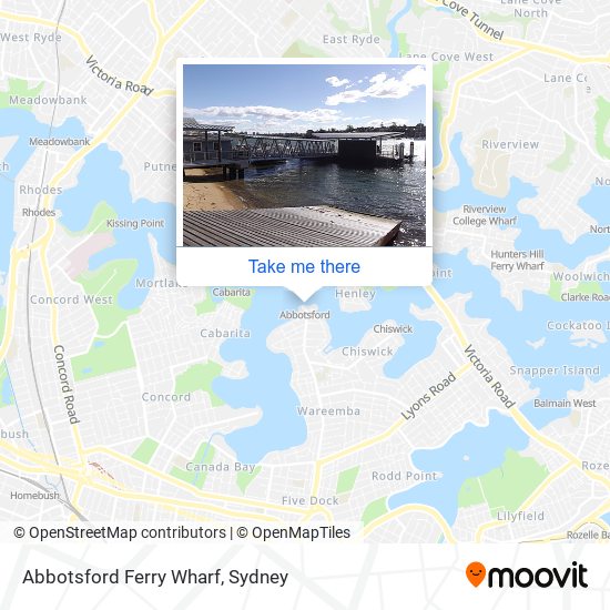 Abbotsford Ferry Wharf map