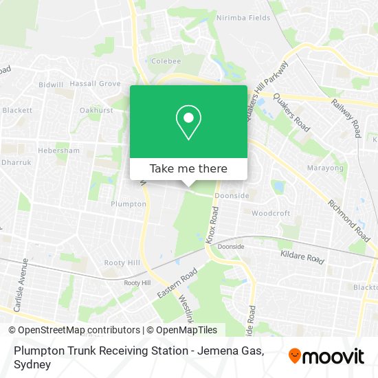 Mapa Plumpton Trunk Receiving Station - Jemena Gas