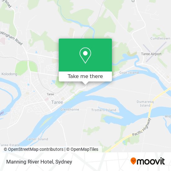 Mapa Manning River Hotel