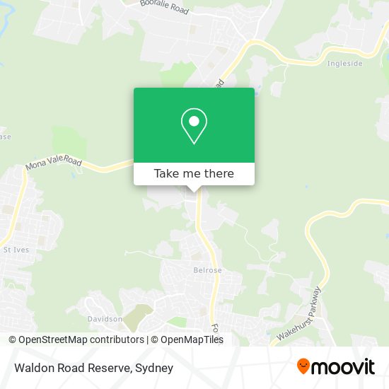 Waldon Road Reserve map