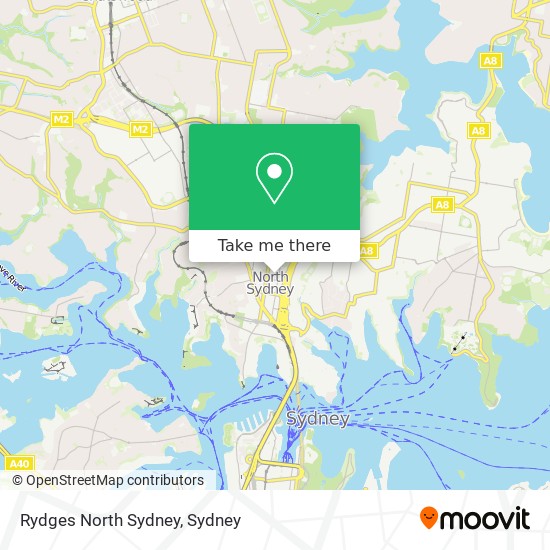 Rydges North Sydney map