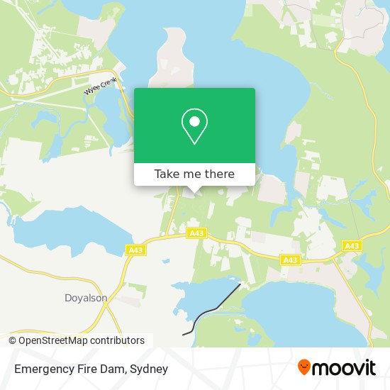 Emergency Fire Dam map