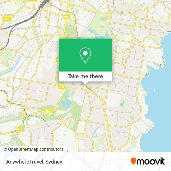 AnywhereTravel map