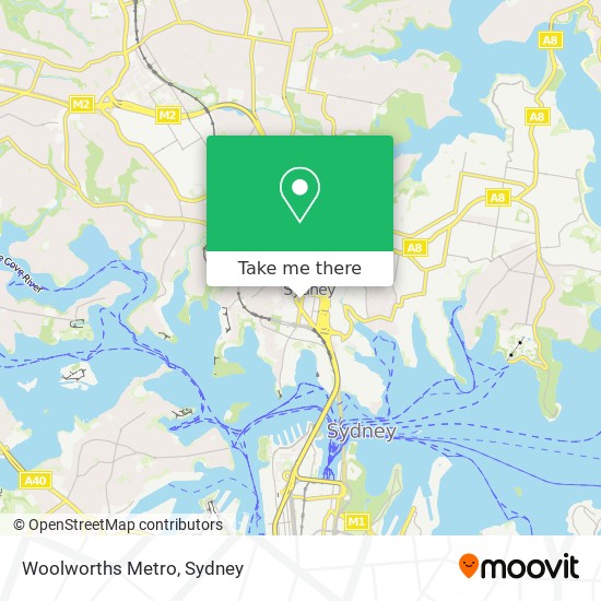 Woolworths Metro map