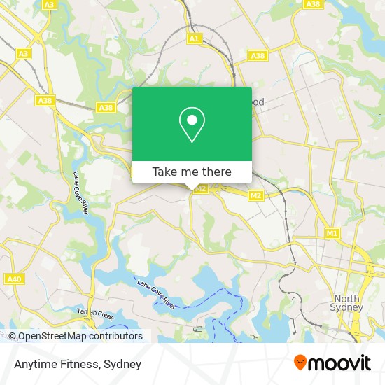 Anytime Fitness map