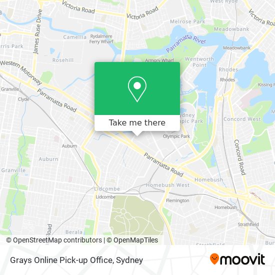 Grays Online Pick-up Office map