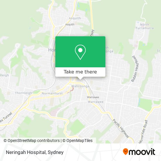 Mapa Neringah Hospital