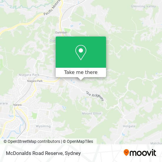 McDonalds Road Reserve map