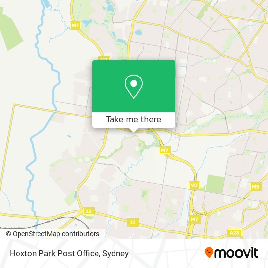 Hoxton Park Post Office map