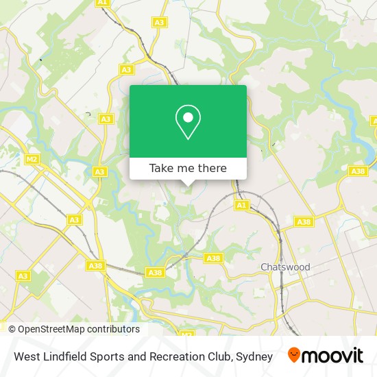 West Lindfield Sports and Recreation Club map