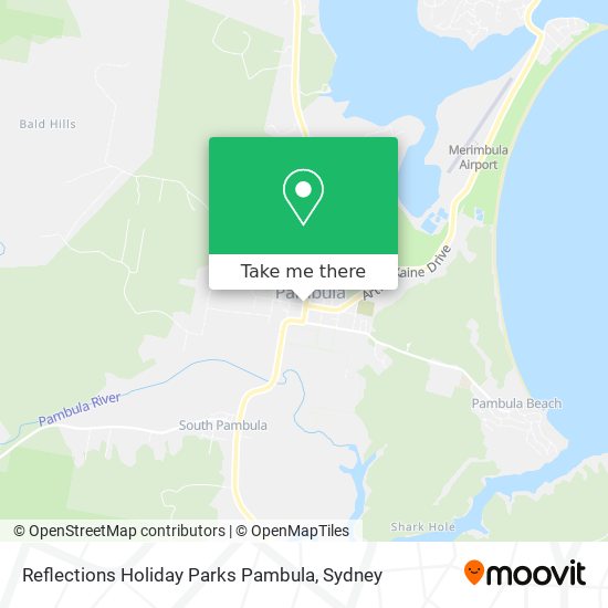 Reflections Holiday Parks Pambula map