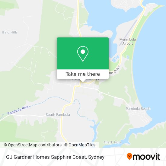 GJ Gardner Homes Sapphire Coast map