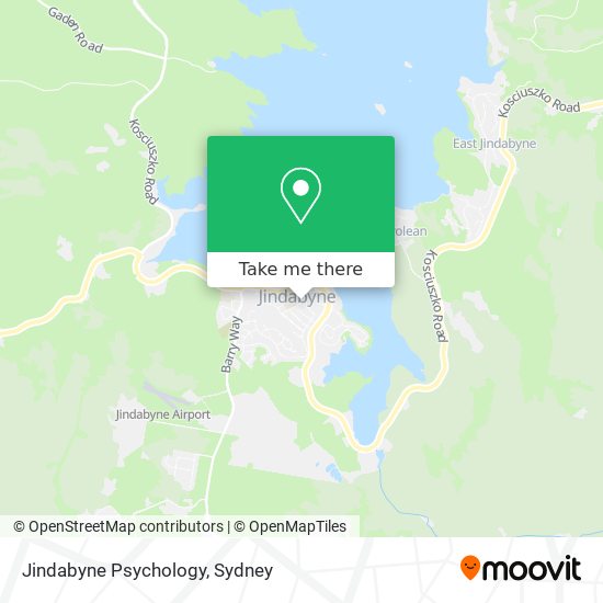 Jindabyne Psychology map