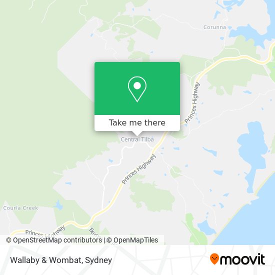Wallaby & Wombat map