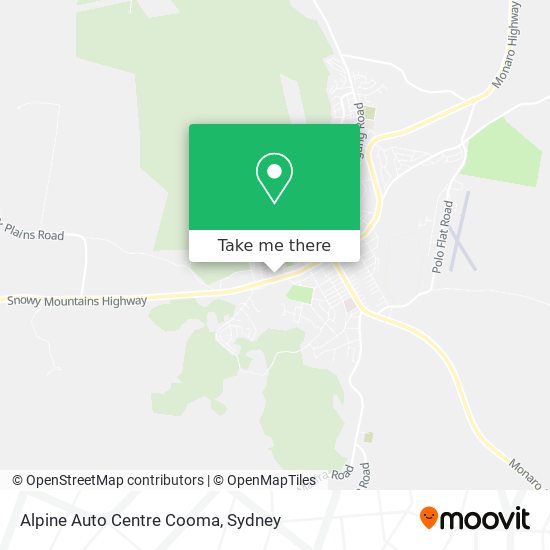 Alpine Auto Centre Cooma map