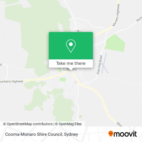 Mapa Cooma-Monaro Shire Council