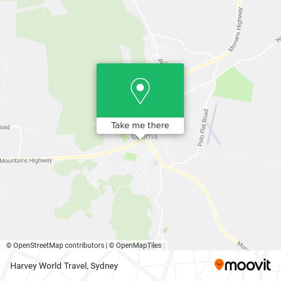 Mapa Harvey World Travel