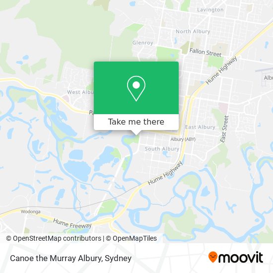 Mapa Canoe the Murray Albury