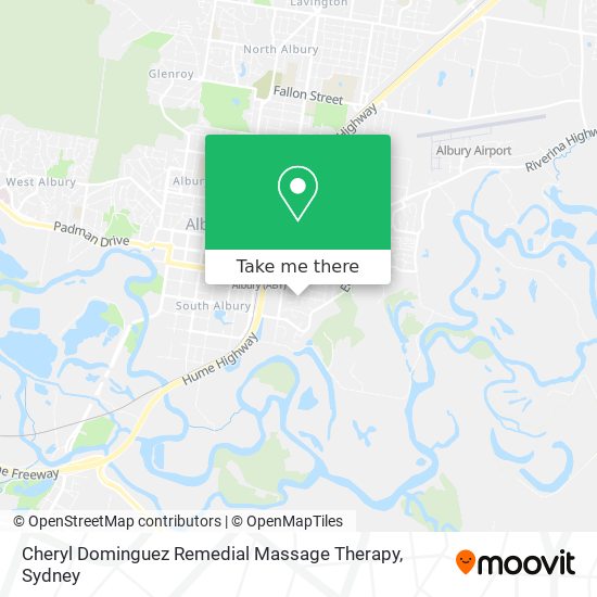 Mapa Cheryl Dominguez Remedial Massage Therapy