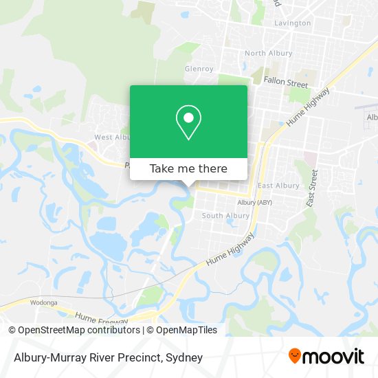 Albury-Murray River Precinct map