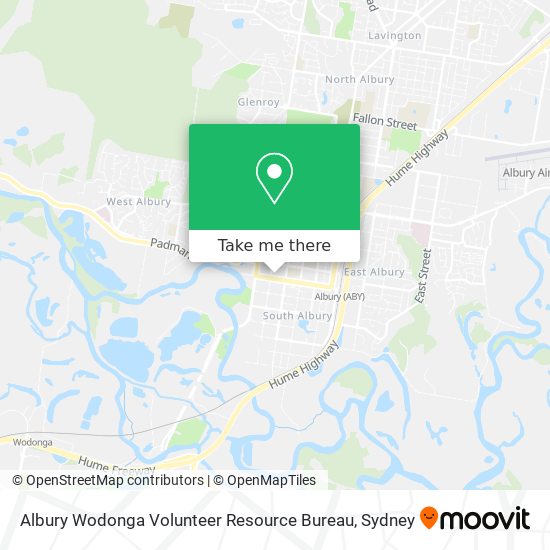 Mapa Albury Wodonga Volunteer Resource Bureau