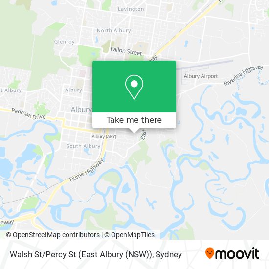 Walsh St / Percy St (East Albury (NSW)) map
