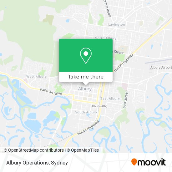 Albury Operations map