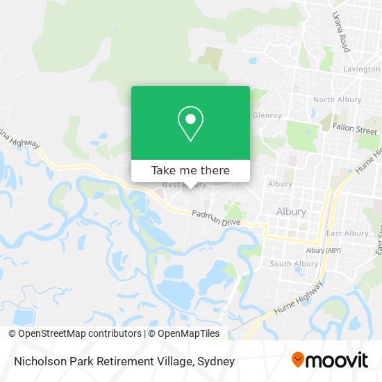 Nicholson Park Retirement Village map