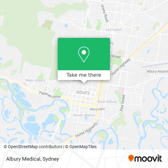 Mapa Albury Medical