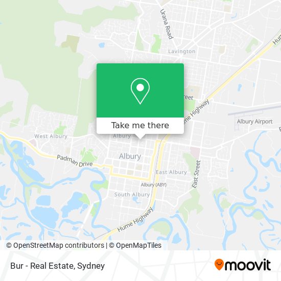 How to get to Bur Real Estate in Albury by Train or Bus?
