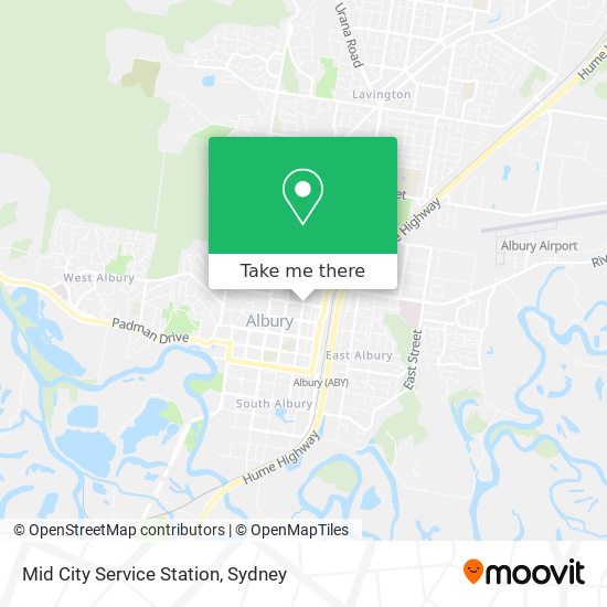 Mapa Mid City Service Station