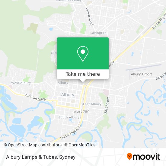 Albury Lamps & Tubes map