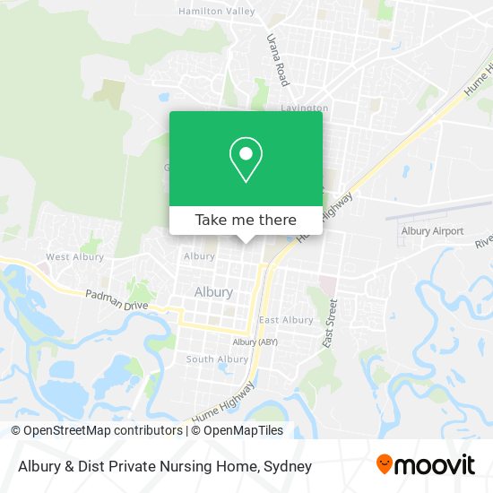 Albury & Dist Private Nursing Home map