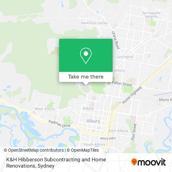 K&H Hibberson Subcontracting and Home Renovations map